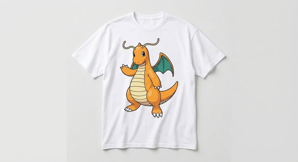 Dragonite White Flatlay Front