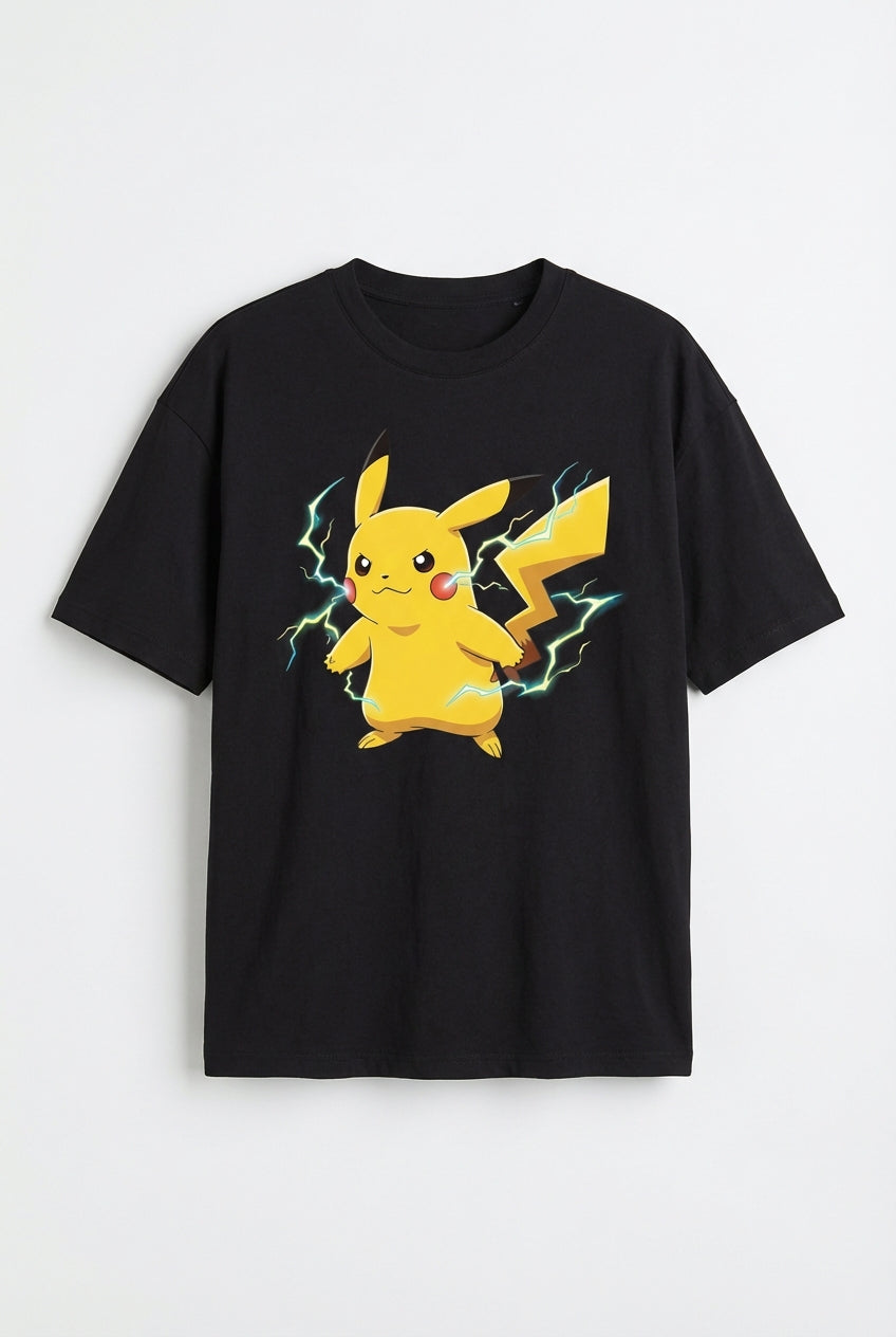 Pikachu Black Flatlay Front