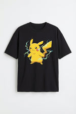 Pikachu Black Flatlay Front