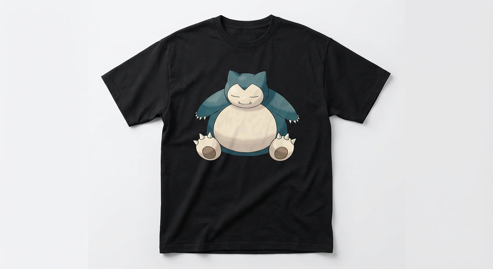 Snorlax Black Flatlay Front